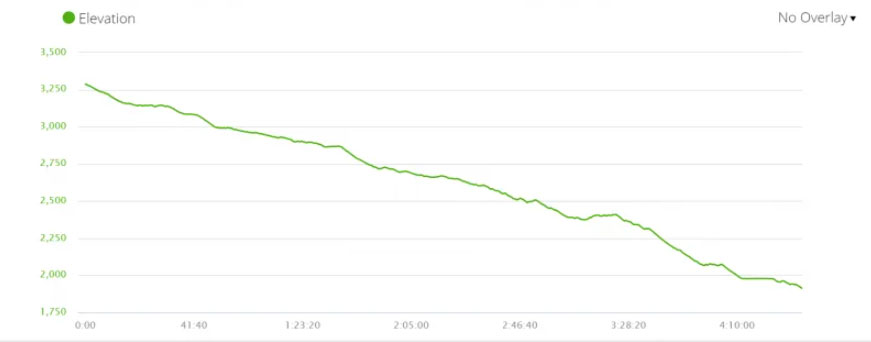 Elevation-profile-day-5-of-our-6-day-Langtang-itinerary,-Chyamki-to-Bamboo